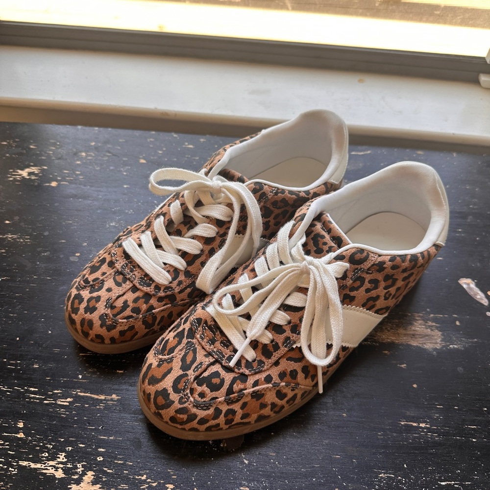 Leopard Print Sneakers with White Accents
